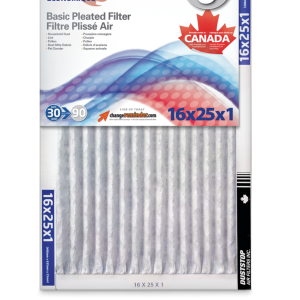 Duststop MERV 6 Basic Pleated Air Filters, 16 x 25 x 1-in, 3-pk